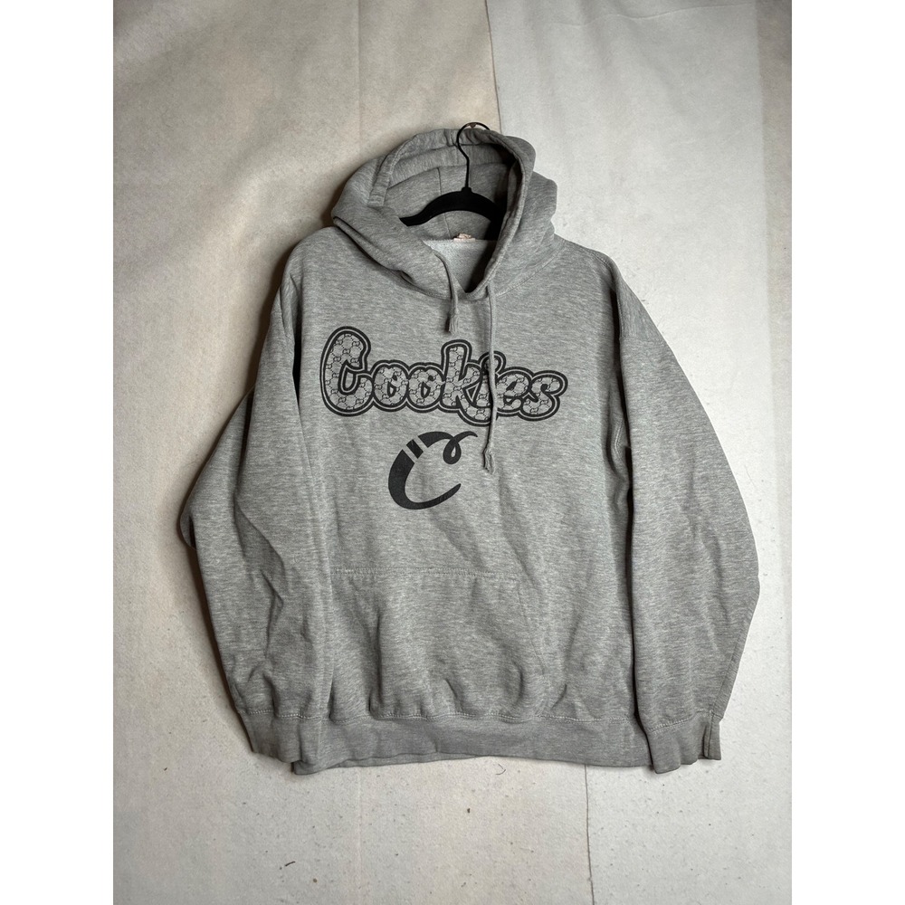 Knock off Cookies SF Mens Gray Graphic Logo Pullover Hoodie Streetwear XL